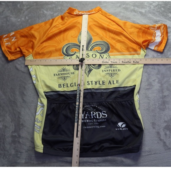 Voler Men's Yards Brewing Saison Belgian Style Ale Cycling Jersey Orange XL - Picture 10 of 12